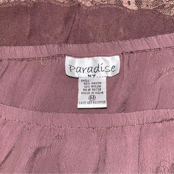 Paradise NY Brown Maxi Sequin and Beaded Tiered Skirt W/ Lace Hem - Picture 3 of 8